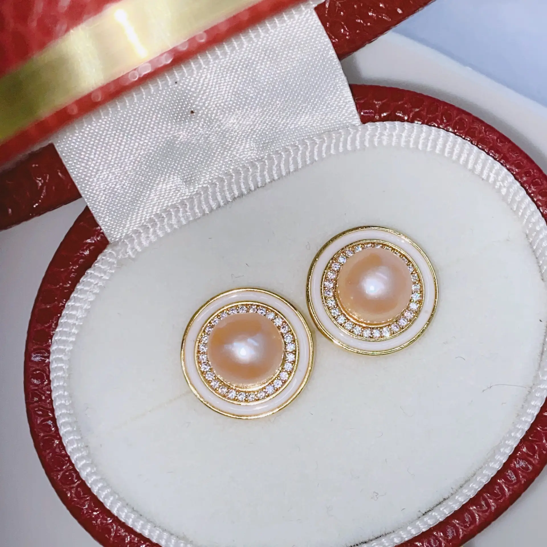 Blue Pearl Earrings with Silver Needle Studs — feature 7