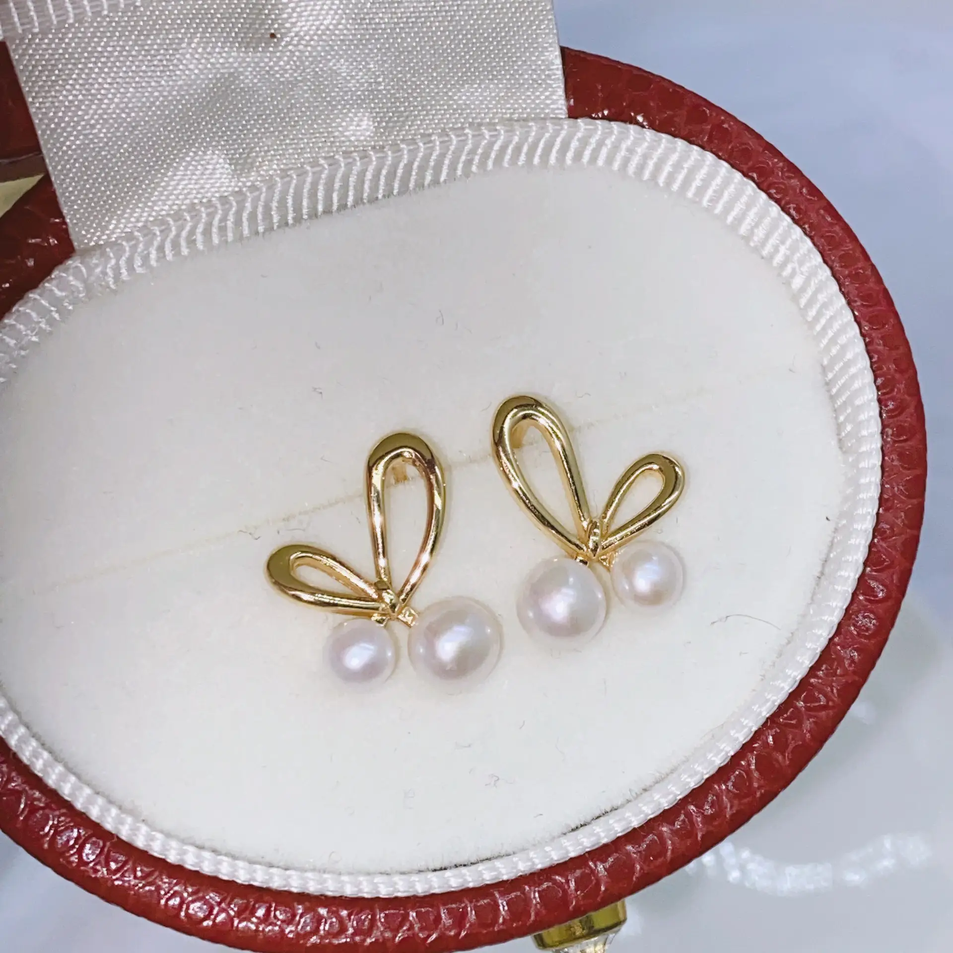 Blue Pearl Earrings with Silver Needle Studs - Image 21