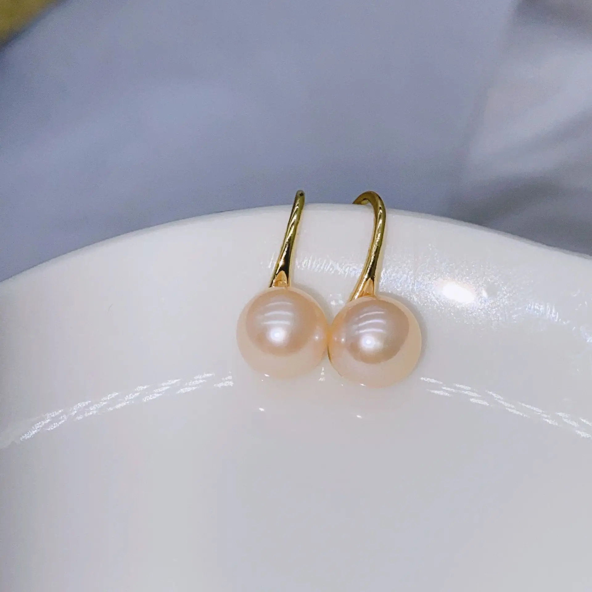 Blue Pearl Earrings with Silver Needle Studs - Image 25