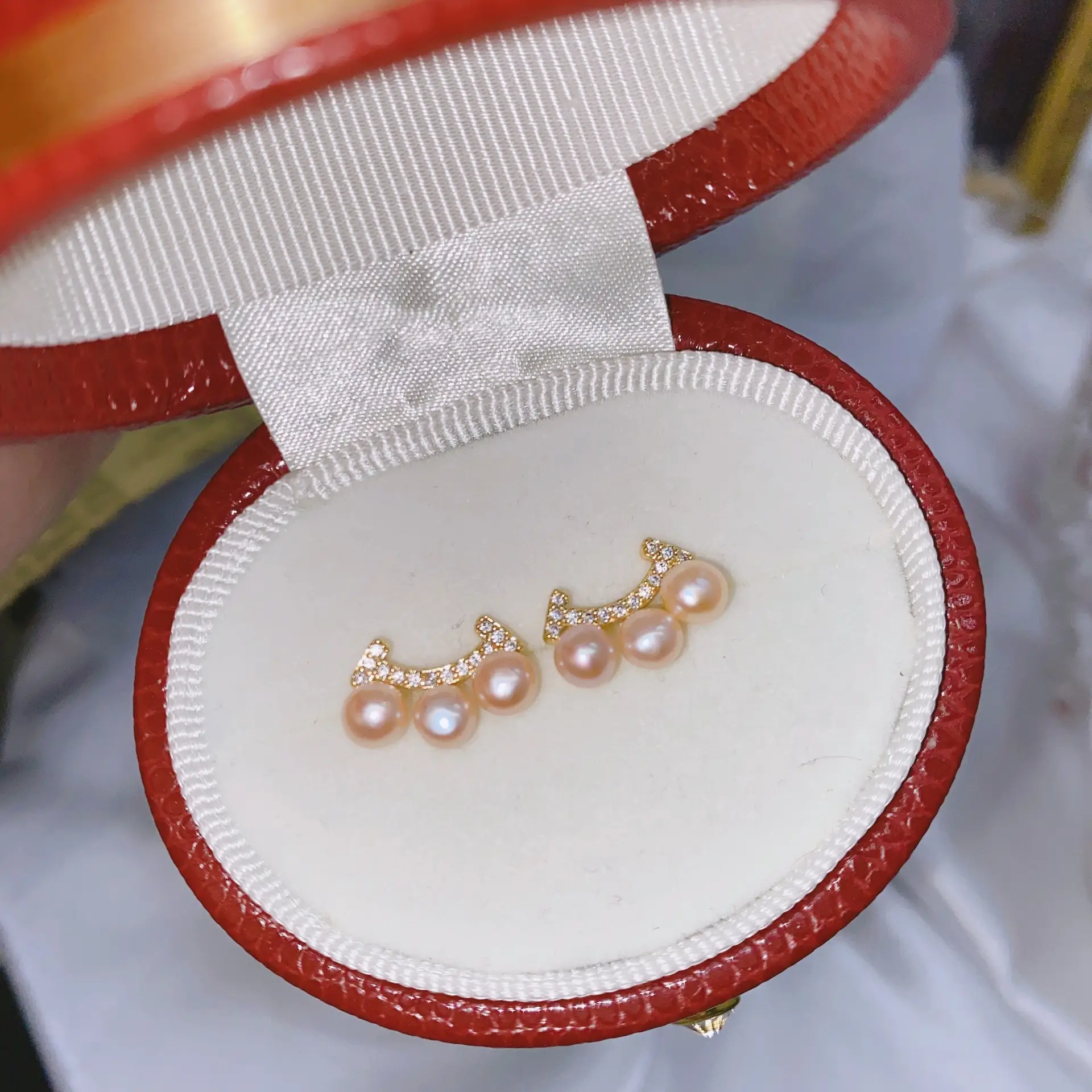 Blue Pearl Earrings with Silver Needle Studs - Image 27