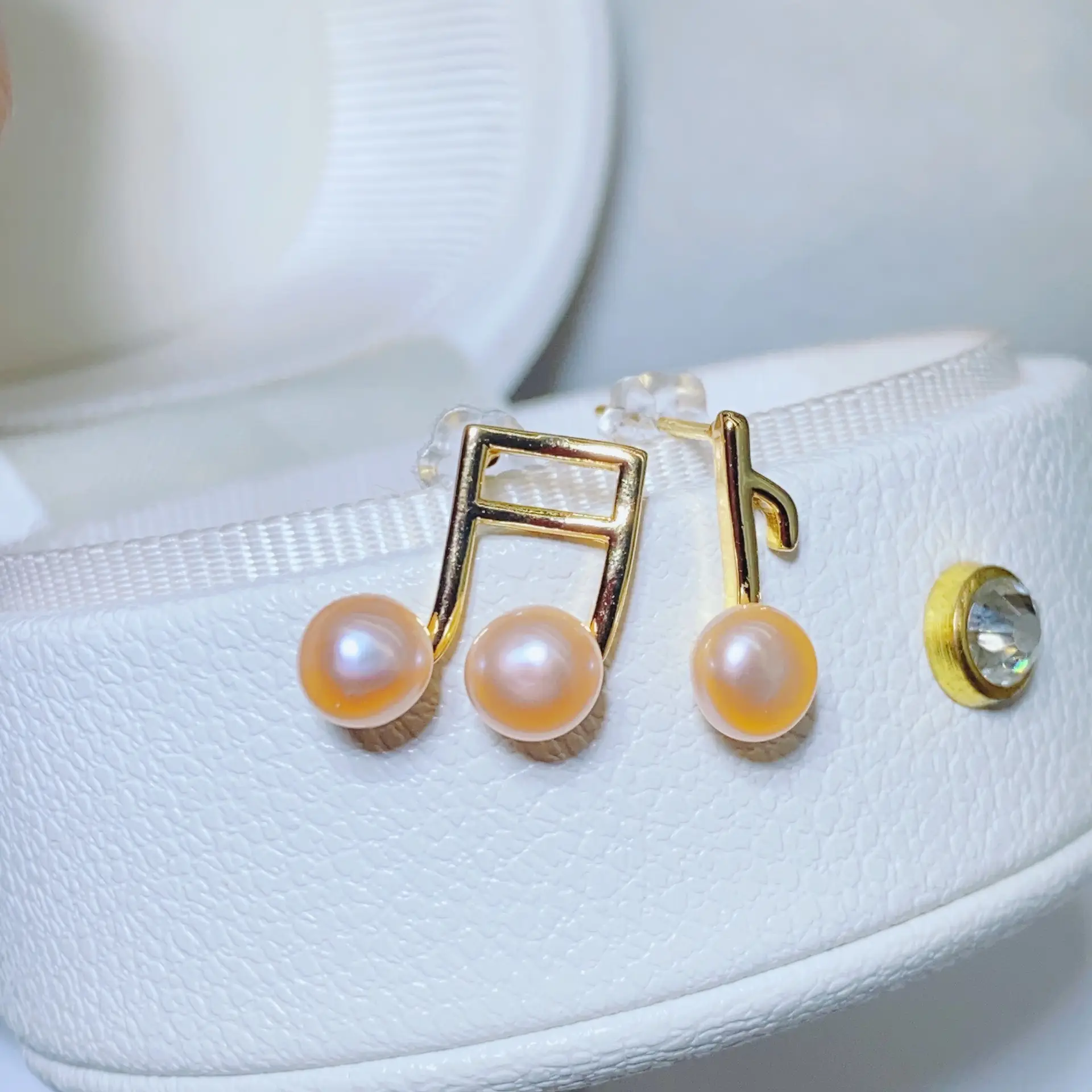 Blue Pearl Earrings with Silver Needle Studs - Image 33