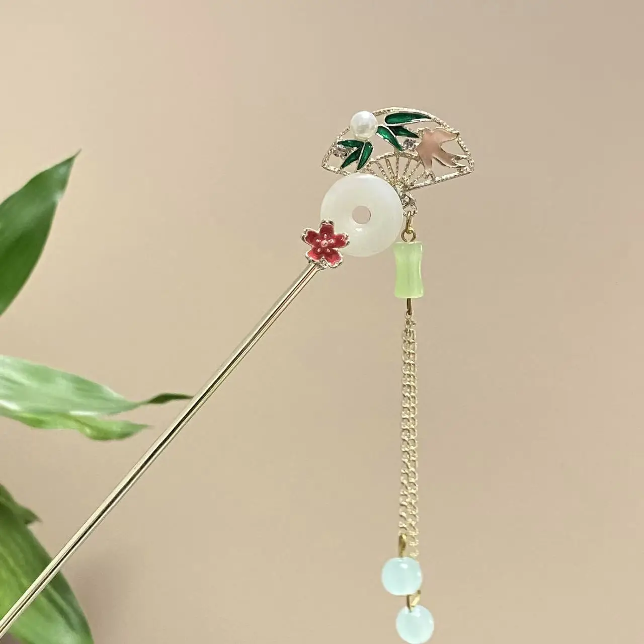 Antique Star Hanfu Hairpin with Pearl Drop — feature 22