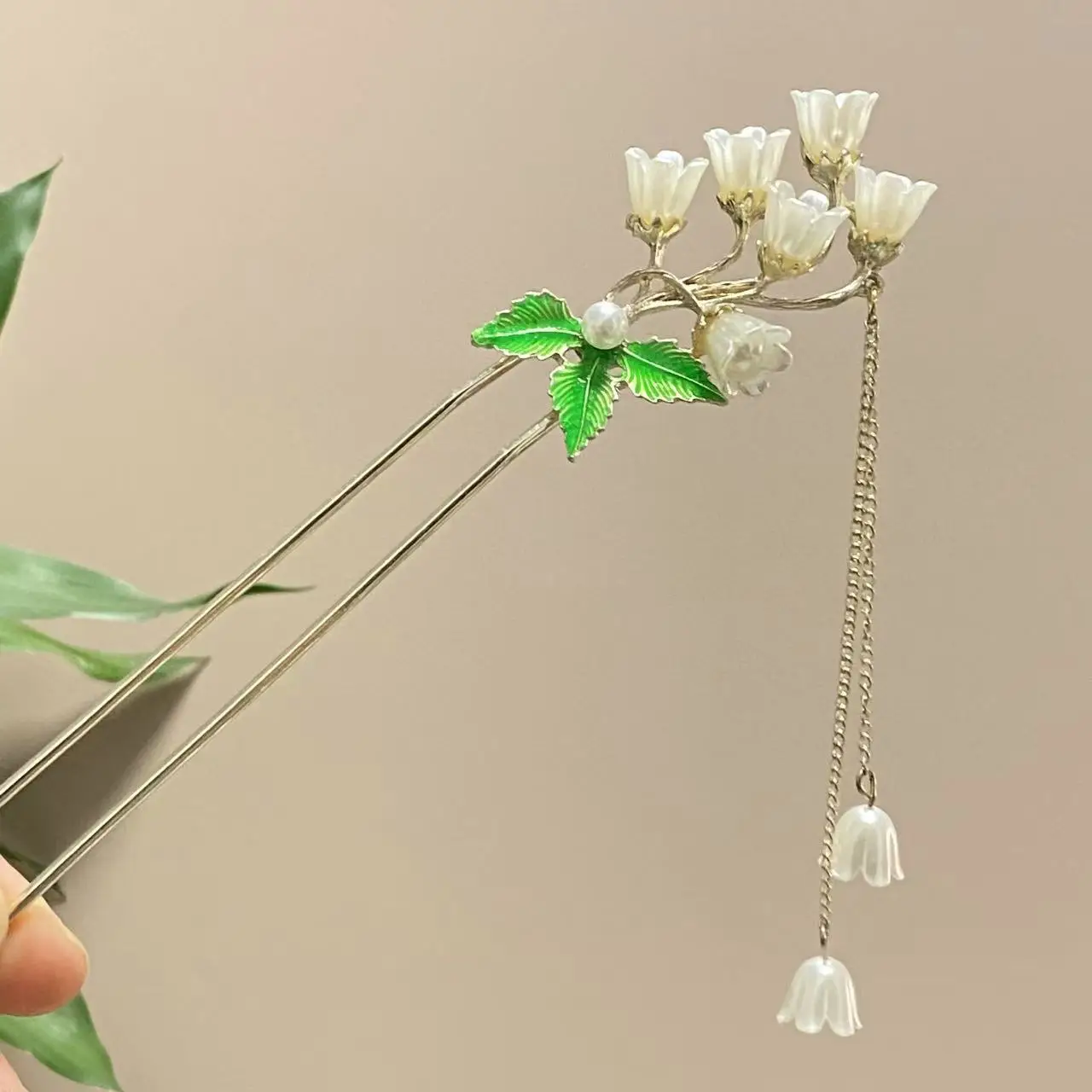 Antique Star Hanfu Hairpin with Pearl Drop — feature 26