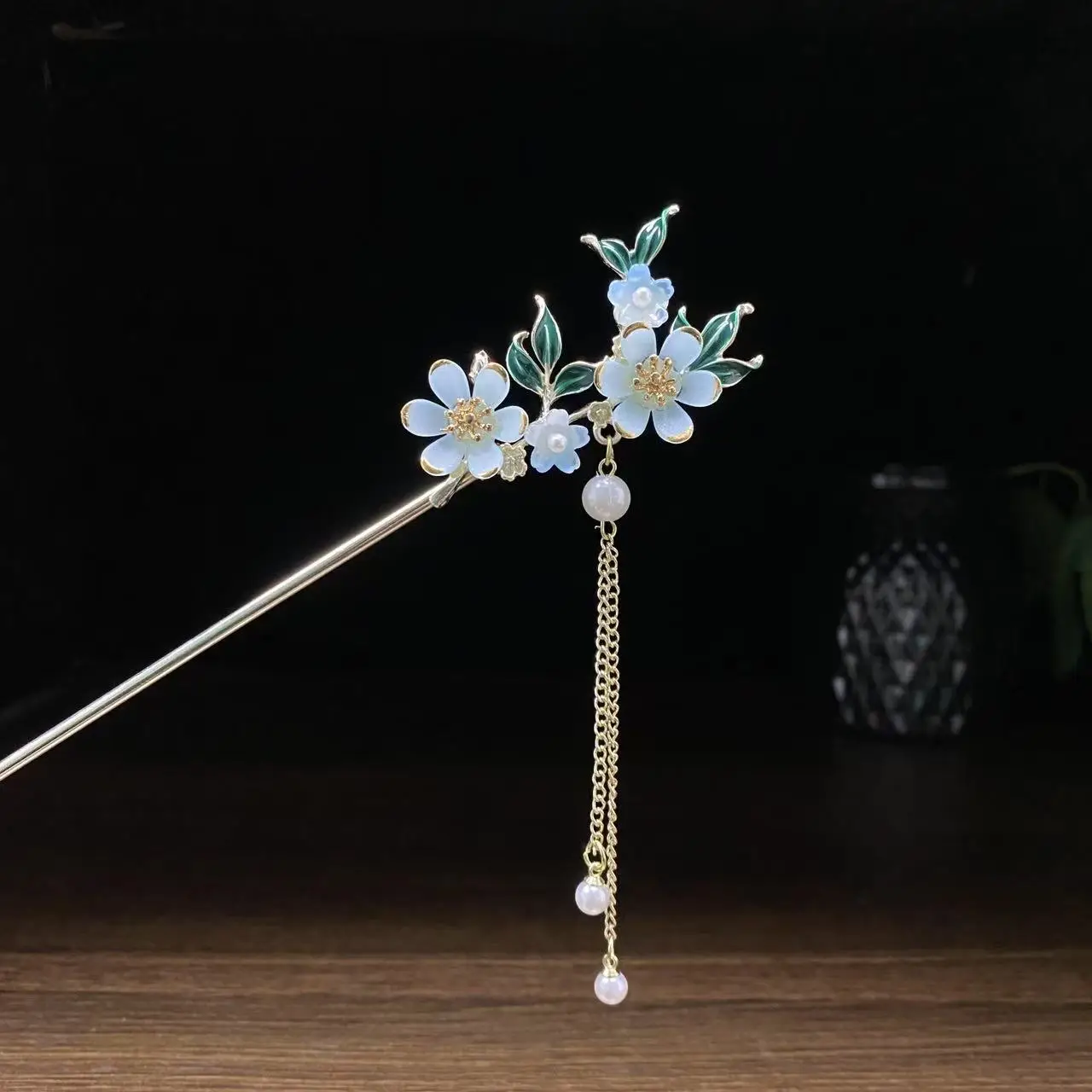 Antique Star Hanfu Hairpin with Pearl Drop - Image 106