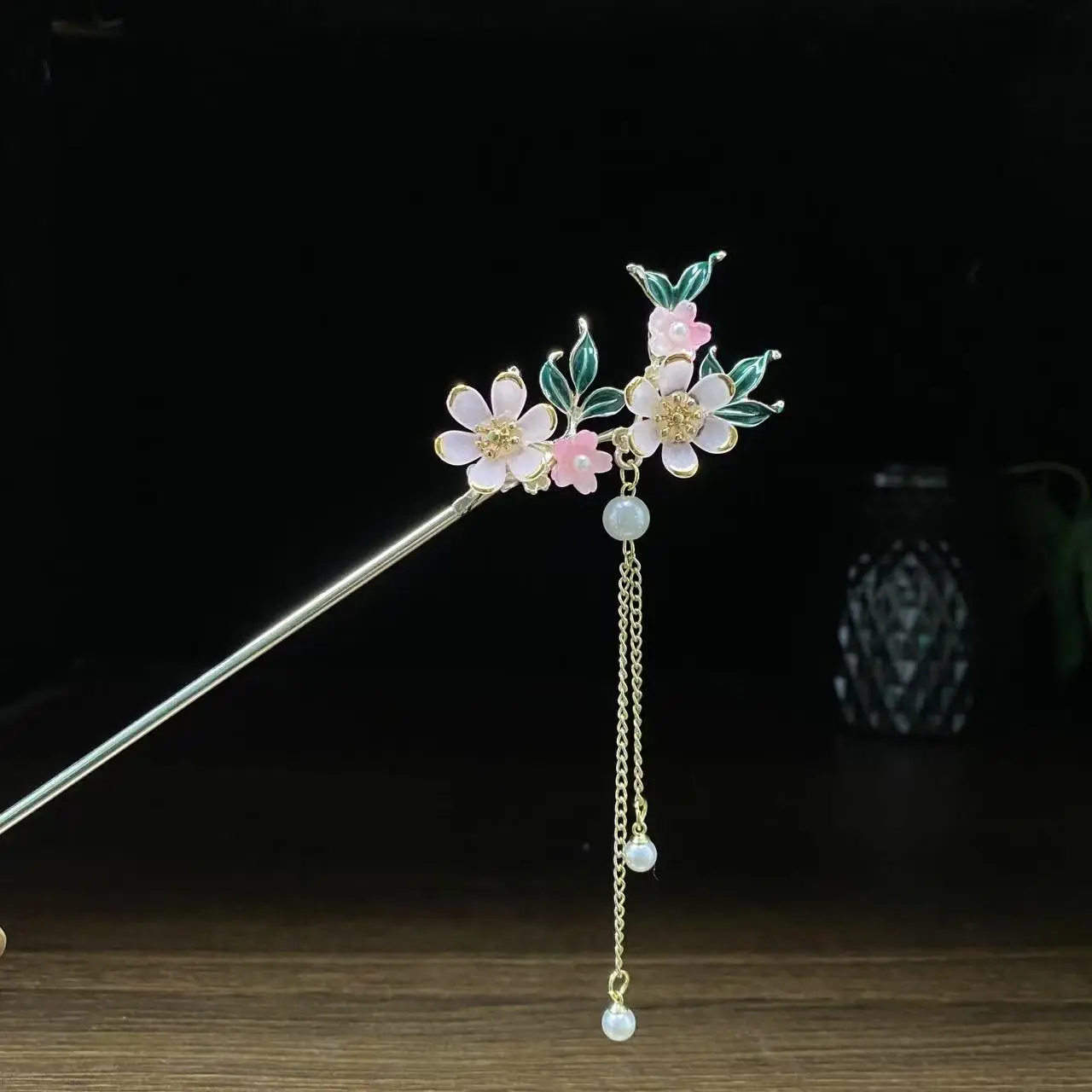 Antique Star Hanfu Hairpin with Pearl Drop - Image 107