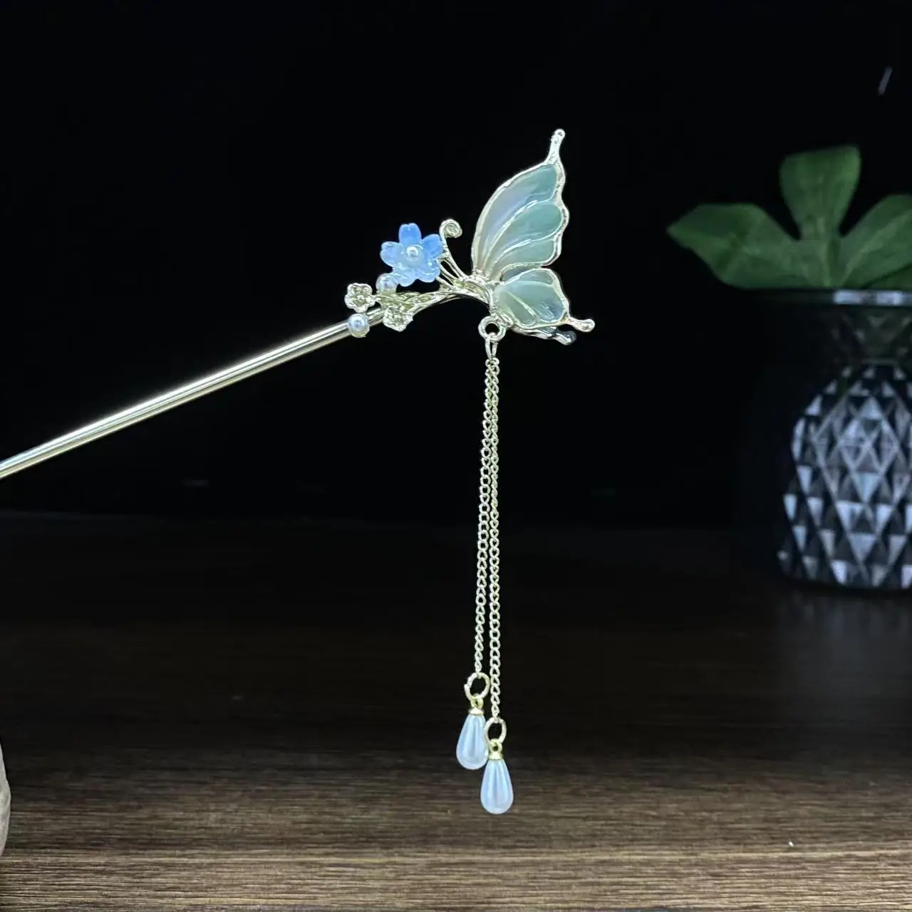 Antique Star Hanfu Hairpin with Pearl Drop - Image 109