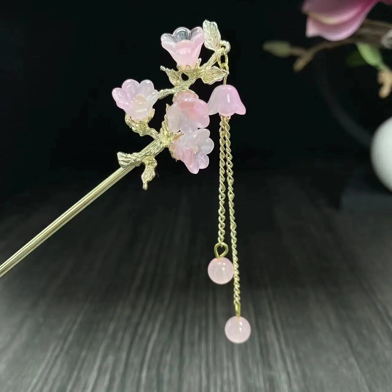 Antique Star Hanfu Hairpin with Pearl Drop - Image 112
