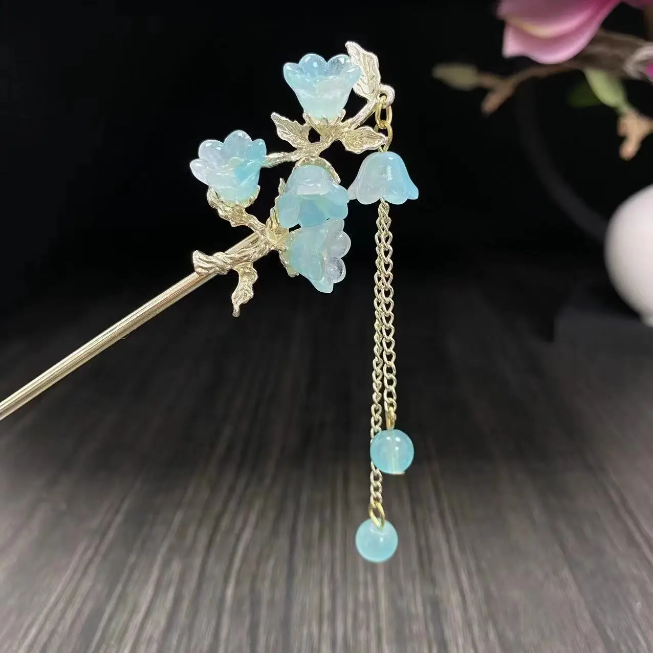 Antique Star Hanfu Hairpin with Pearl Drop - Image 114