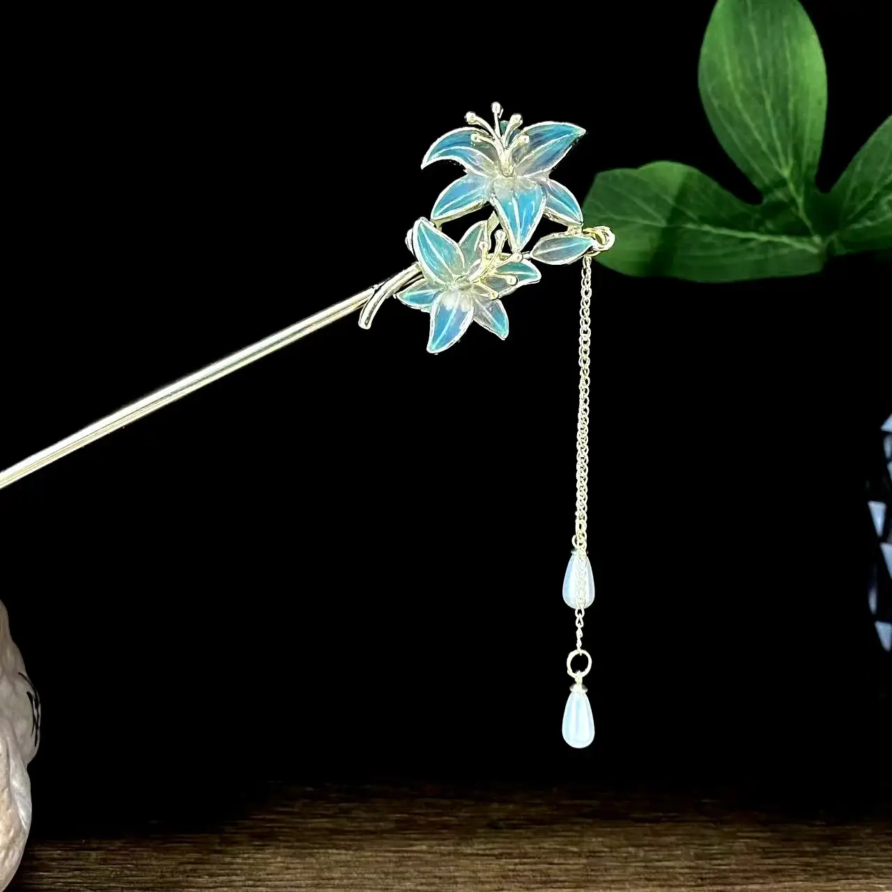 Antique Star Hanfu Hairpin with Pearl Drop - Image 116