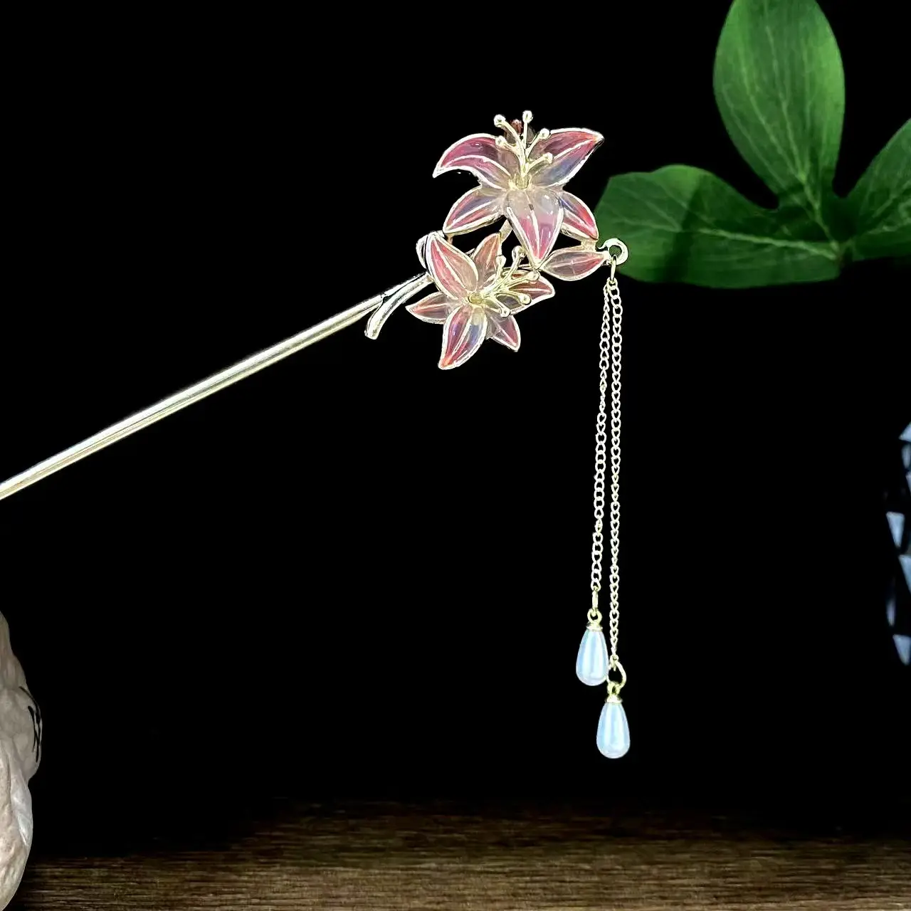 Antique Star Hanfu Hairpin with Pearl Drop - Image 117
