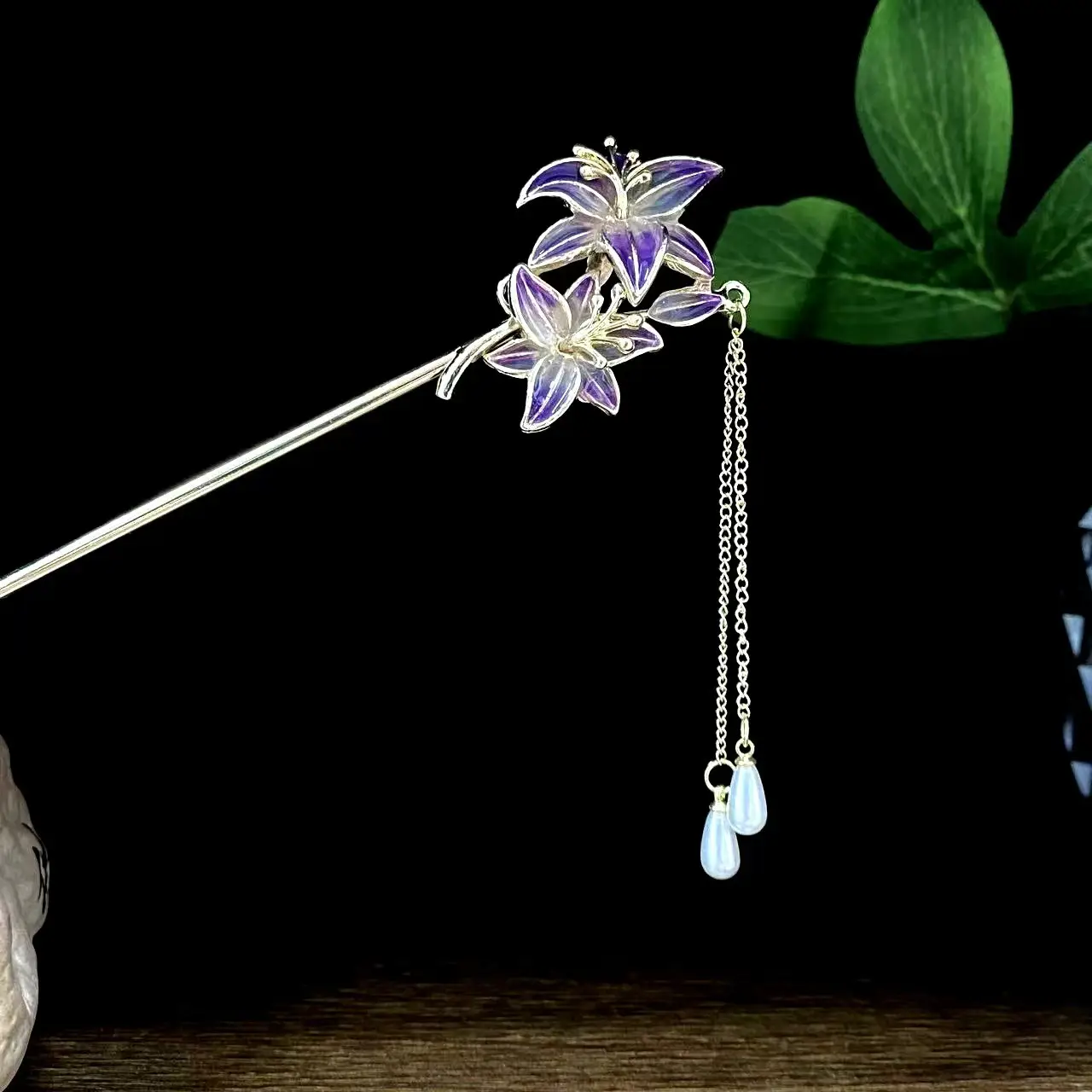 Antique Star Hanfu Hairpin with Pearl Drop - Image 118
