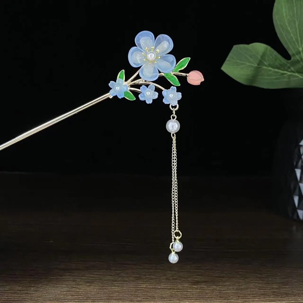Antique Star Hanfu Hairpin with Pearl Drop - Image 122