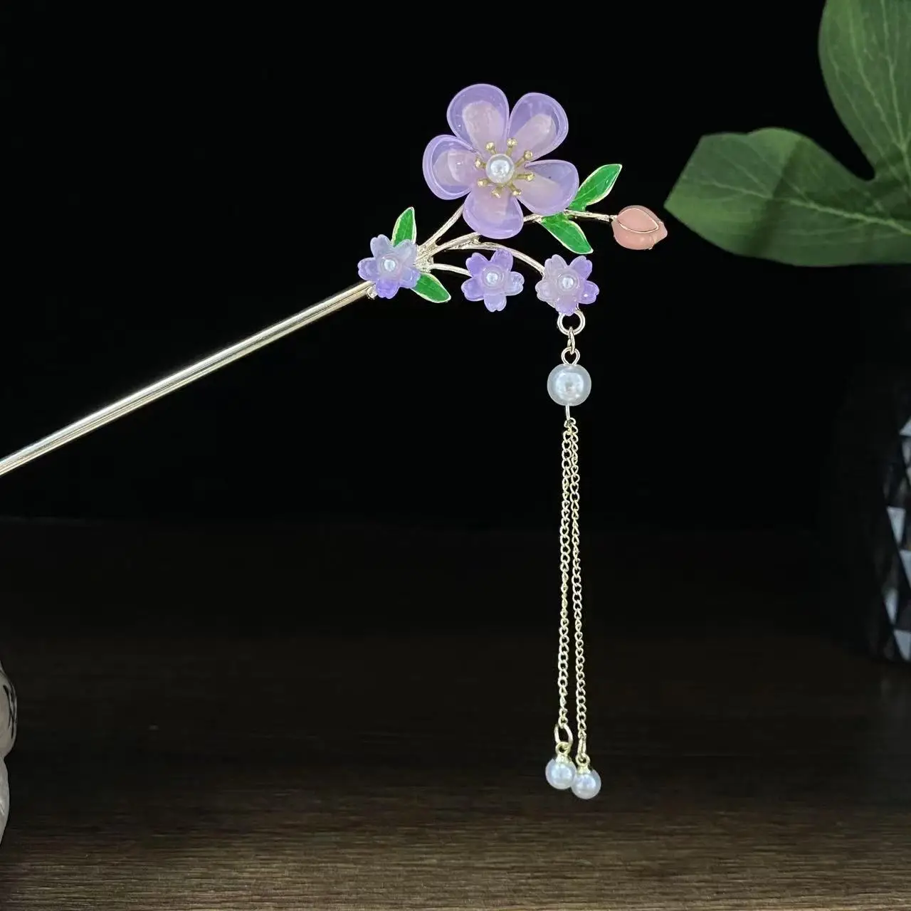 Antique Star Hanfu Hairpin with Pearl Drop - Image 124