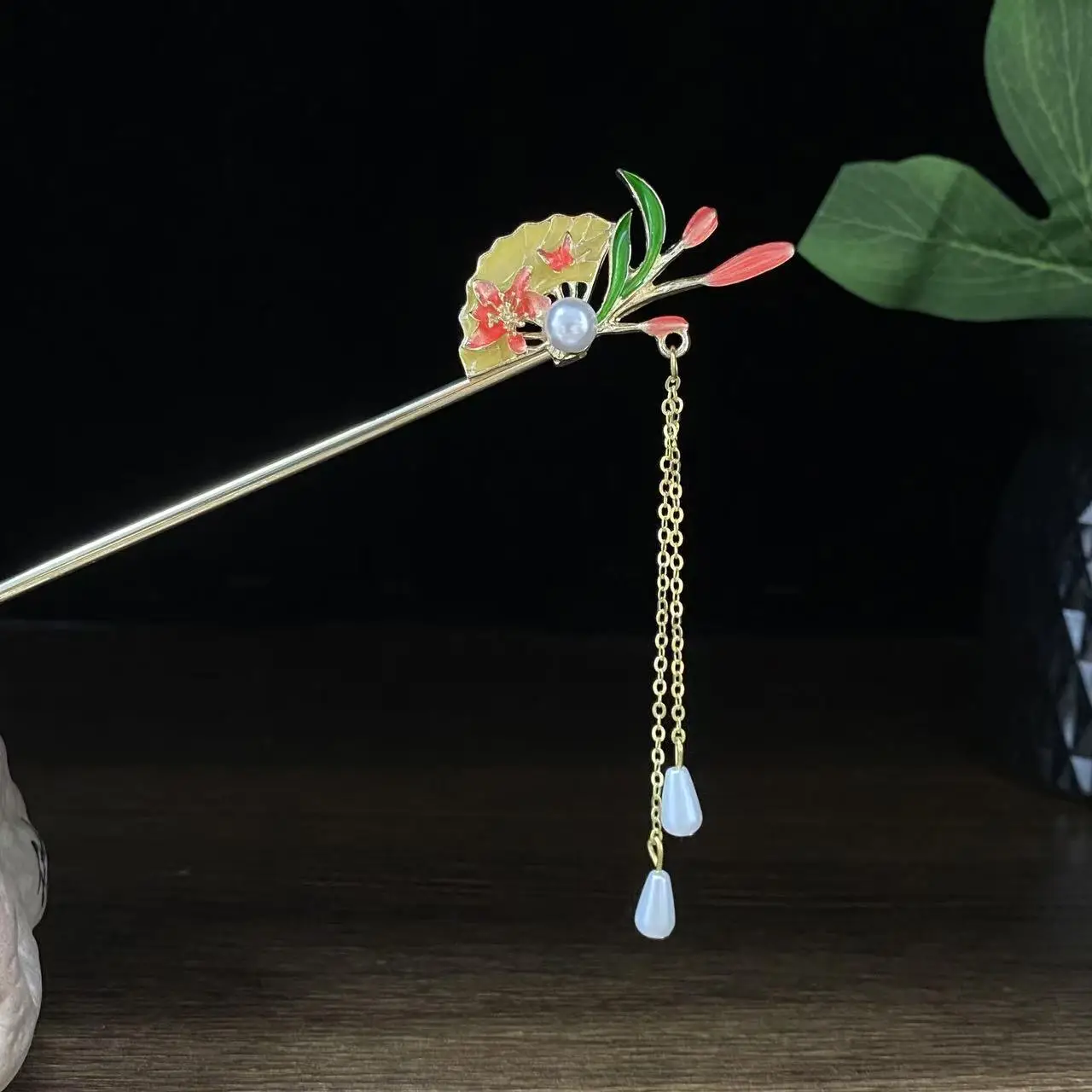Antique Star Hanfu Hairpin with Pearl Drop - Image 125