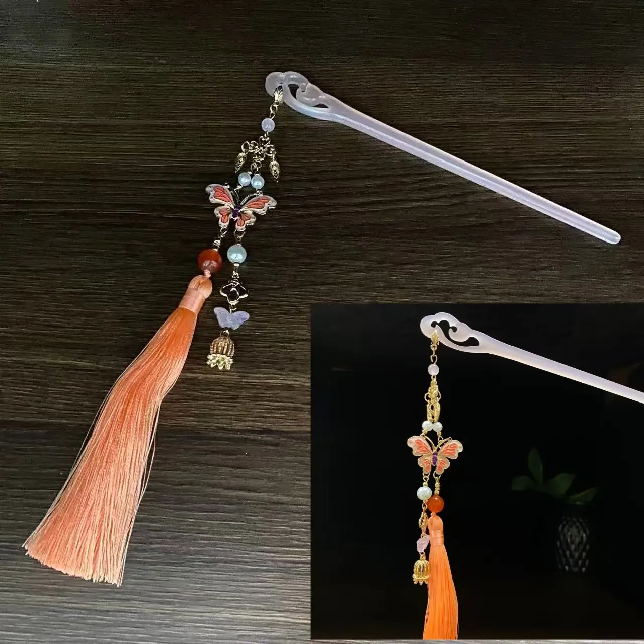 Antique Star Hanfu Hairpin with Pearl Drop - Image 128