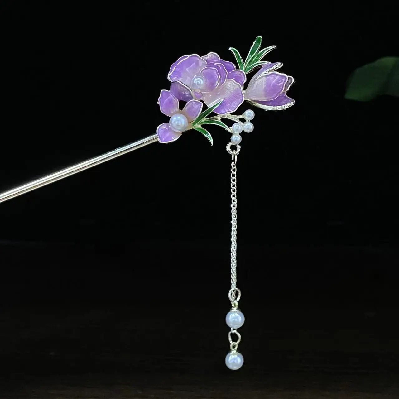Antique Star Hanfu Hairpin with Pearl Drop - Image 129