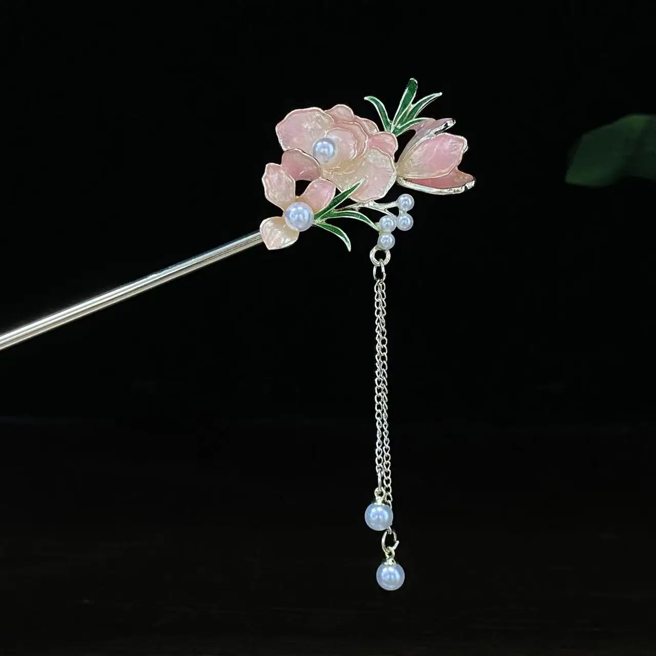 Antique Star Hanfu Hairpin with Pearl Drop - Image 130