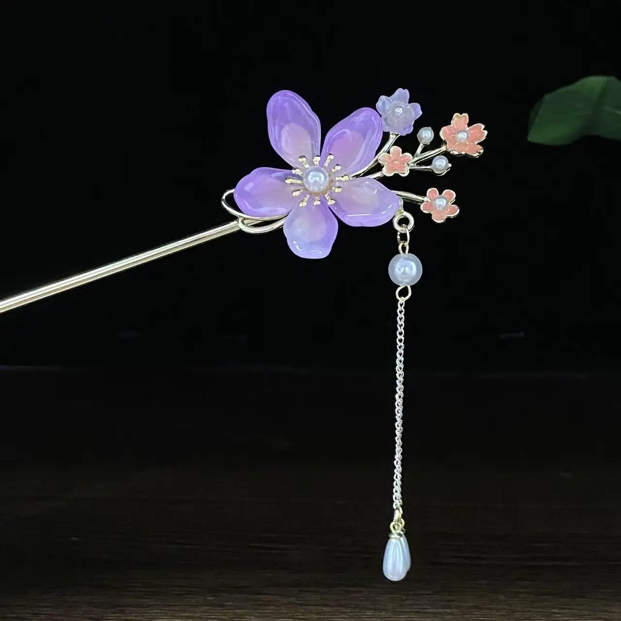 Antique Star Hanfu Hairpin with Pearl Drop - Image 131