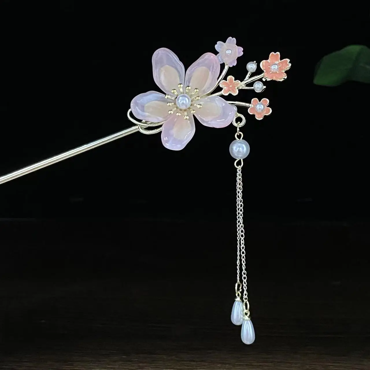 Antique Star Hanfu Hairpin with Pearl Drop - Image 132