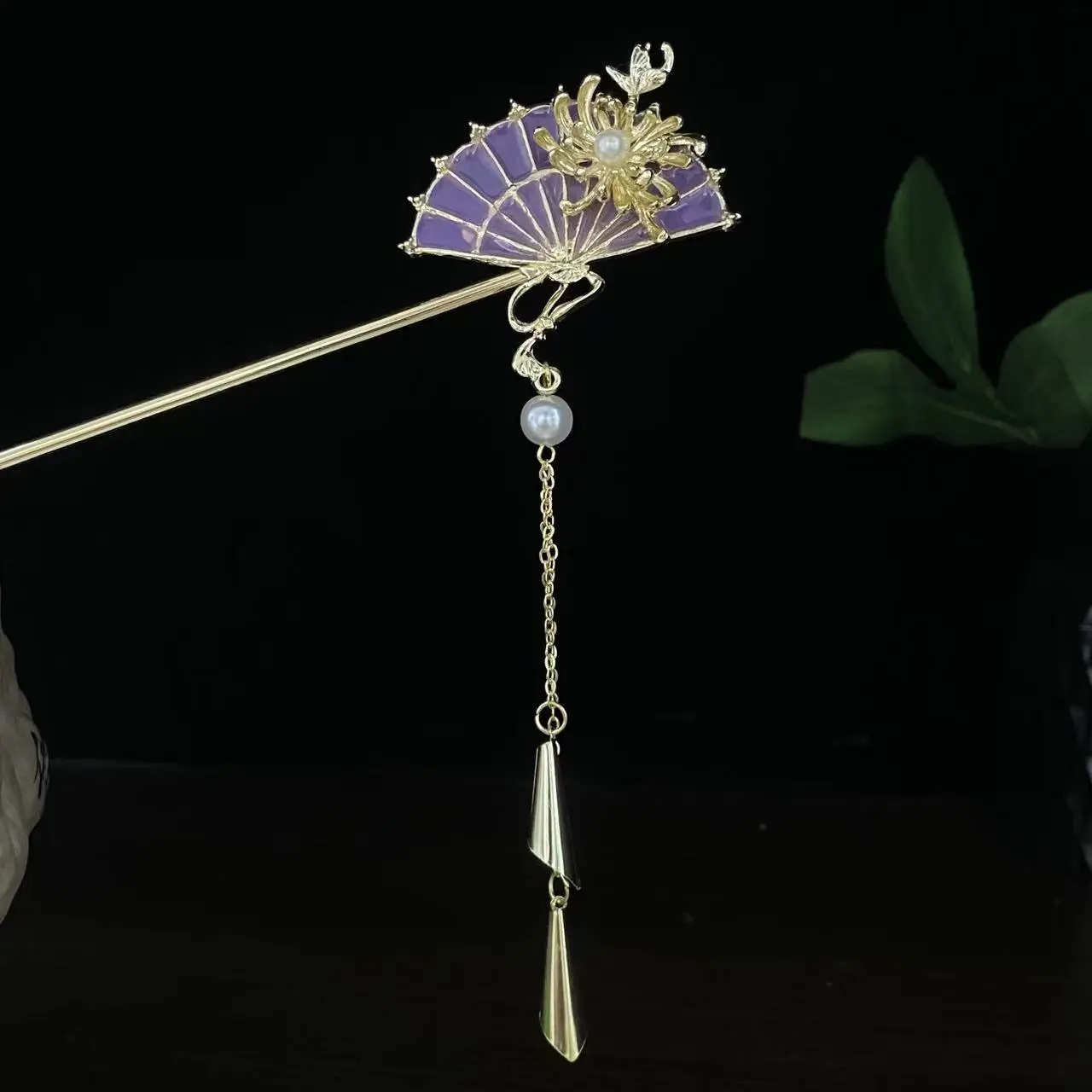 Antique Star Hanfu Hairpin with Pearl Drop - Image 135