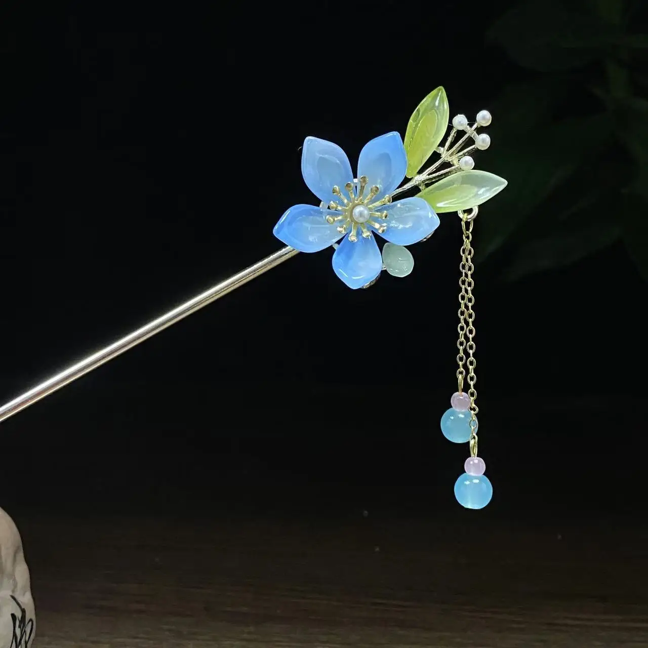 Antique Star Hanfu Hairpin with Pearl Drop - Image 145