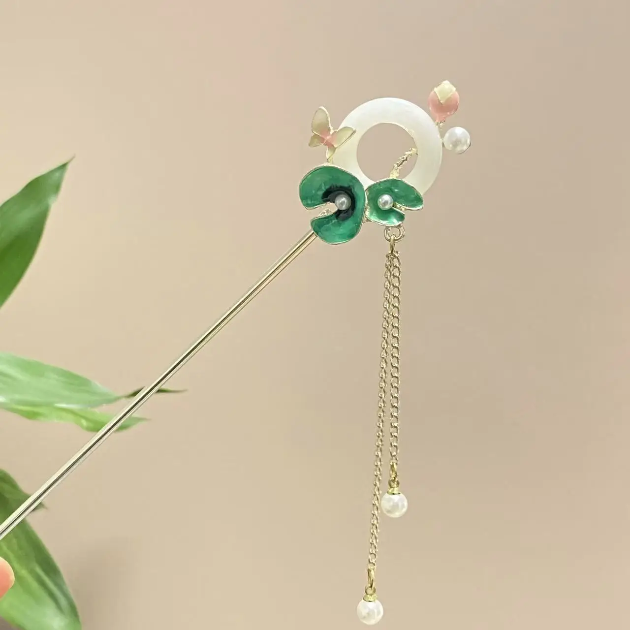 Antique Star Hanfu Hairpin with Pearl Drop - Image 151