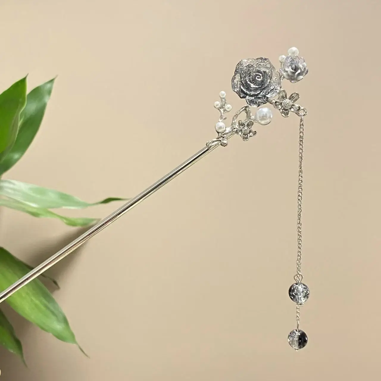 Antique Star Hanfu Hairpin with Pearl Drop - Image 154