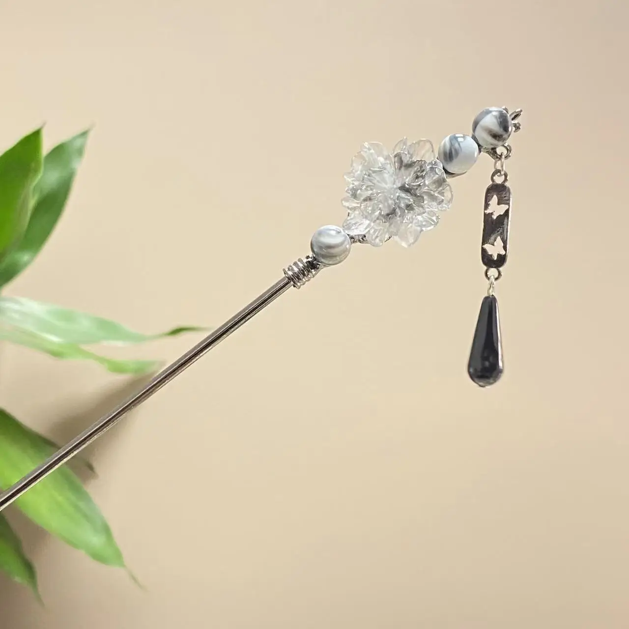 Antique Star Hanfu Hairpin with Pearl Drop - Image 156