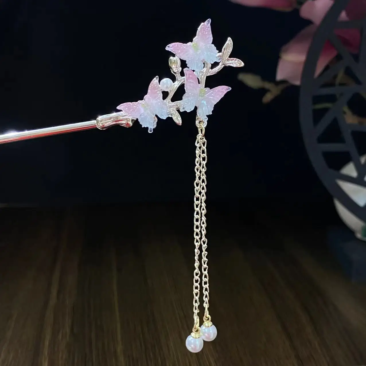 Antique Star Hanfu Hairpin with Pearl Drop - Image 157