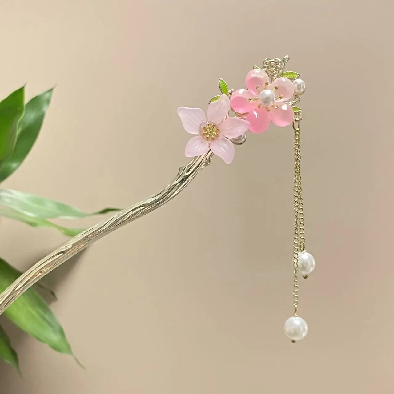 Antique Star Hanfu Hairpin with Pearl Drop — feature 19