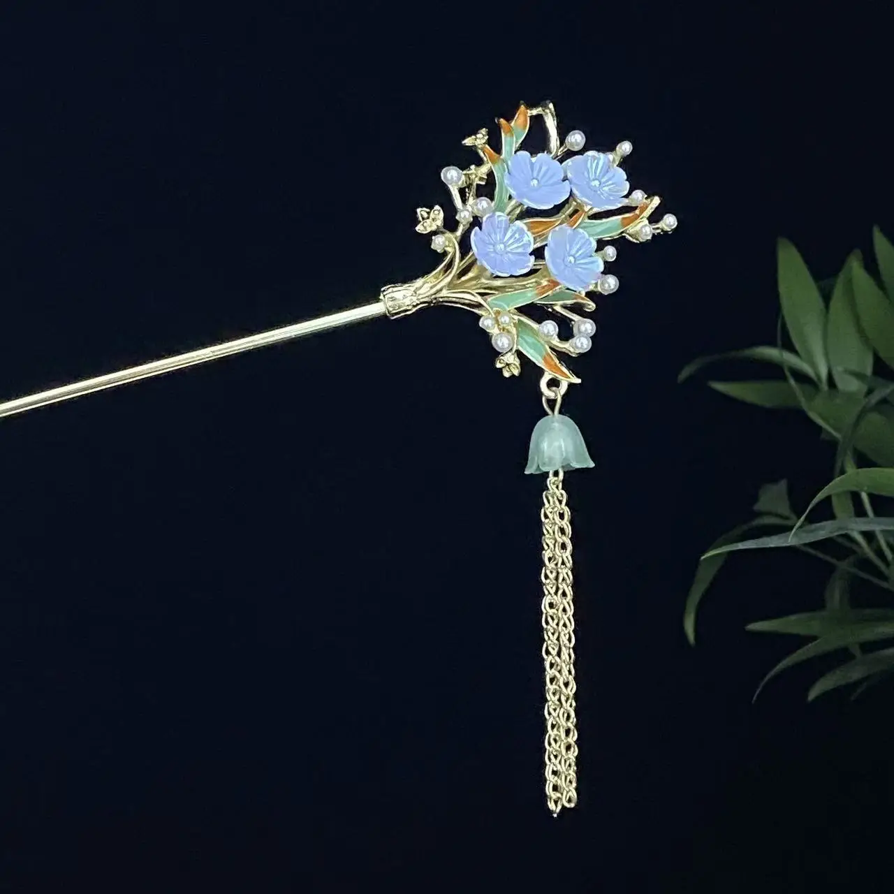 Antique Star Hanfu Hairpin with Pearl Drop - Image 164