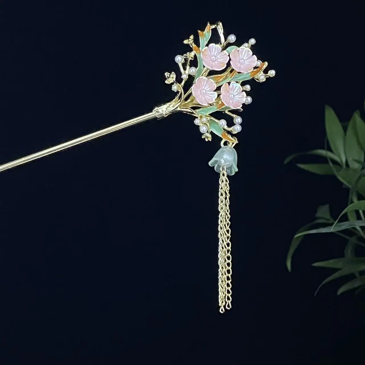 Antique Star Hanfu Hairpin with Pearl Drop - Image 165