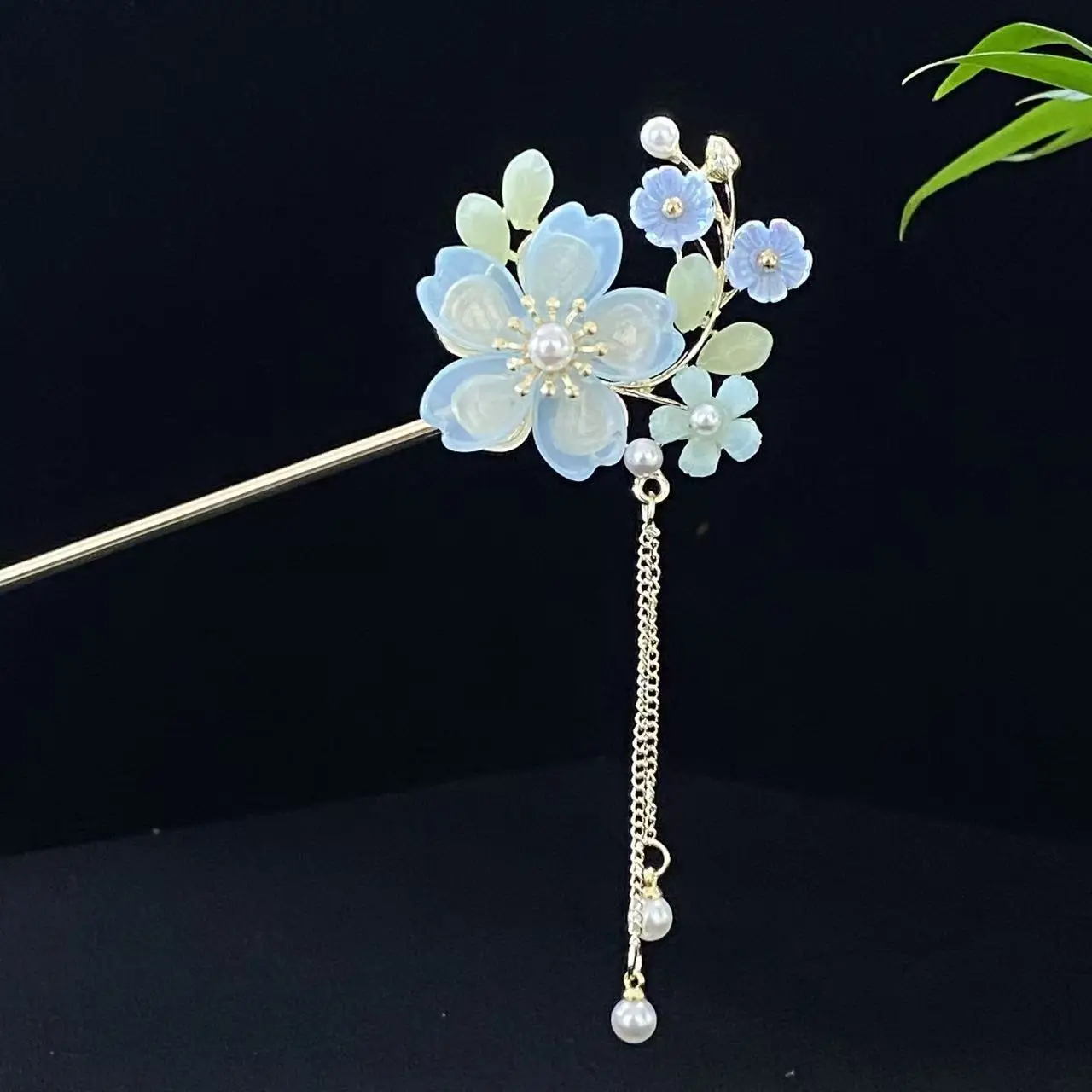 Antique Star Hanfu Hairpin with Pearl Drop - Image 166