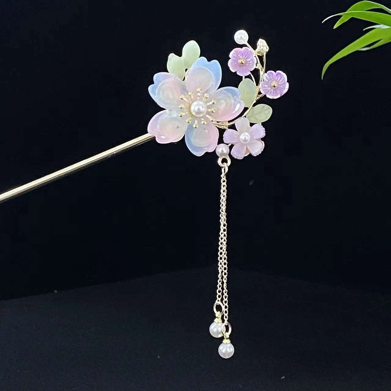 Antique Star Hanfu Hairpin with Pearl Drop - Image 167