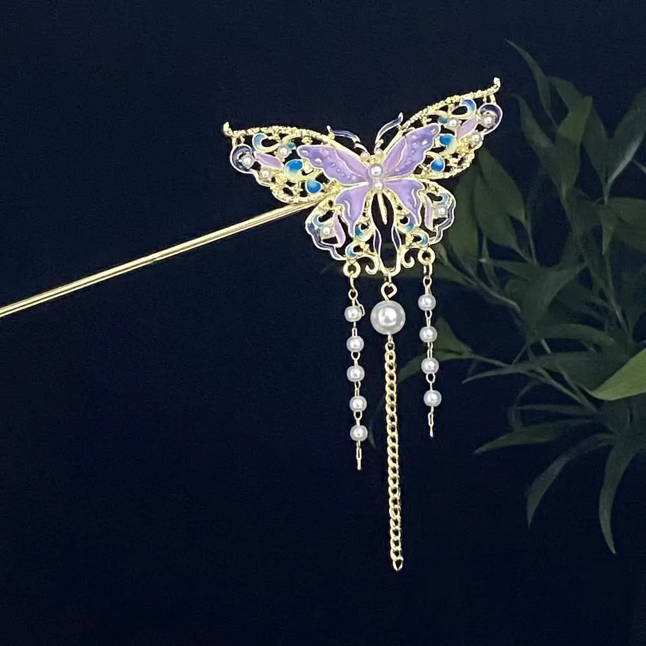 Antique Star Hanfu Hairpin with Pearl Drop - Image 170
