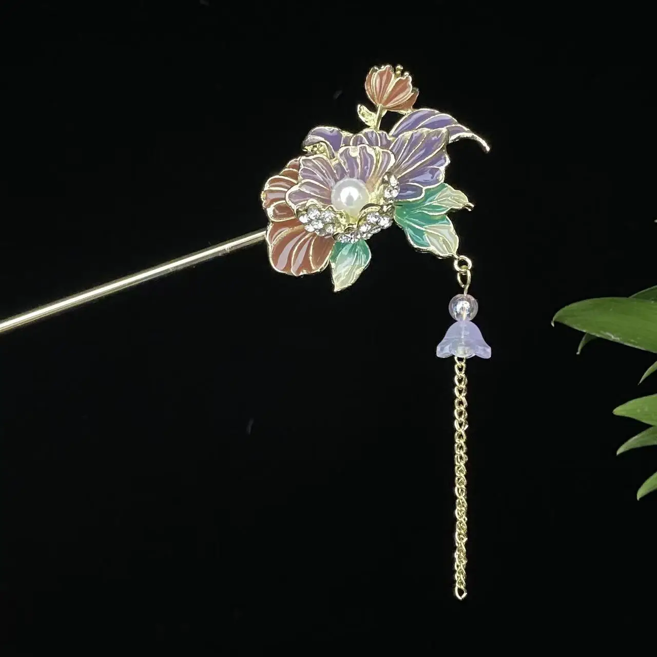 Antique Star Hanfu Hairpin with Pearl Drop - Image 175