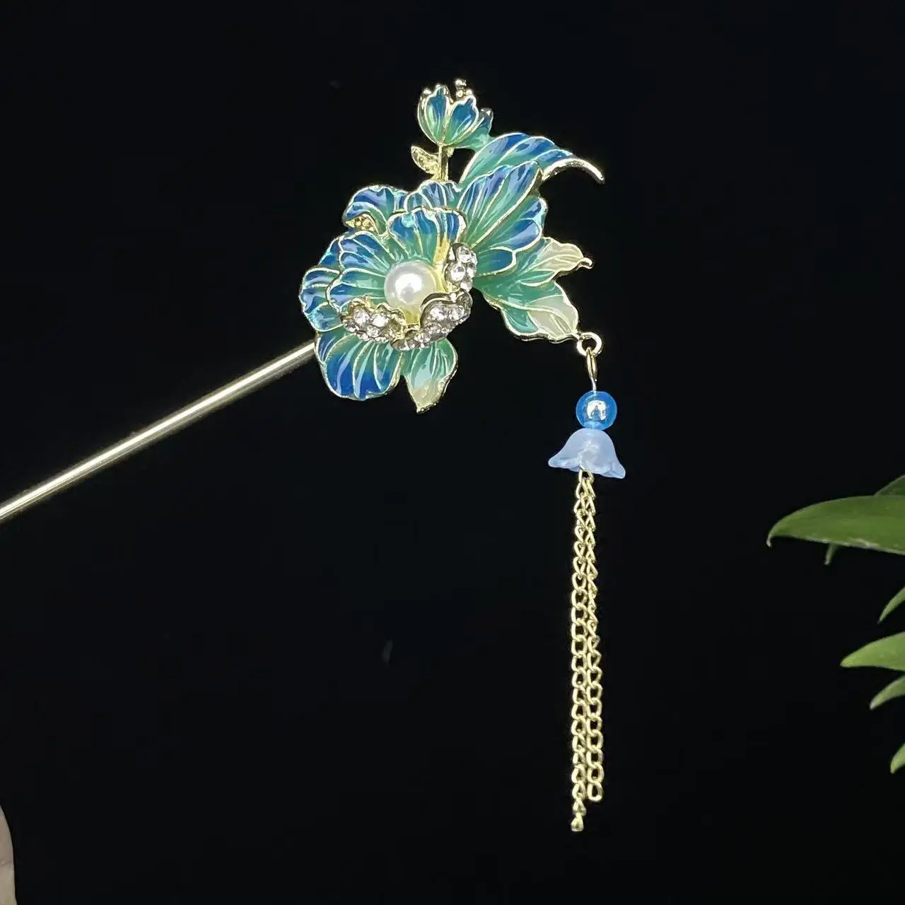 Antique Star Hanfu Hairpin with Pearl Drop - Image 176
