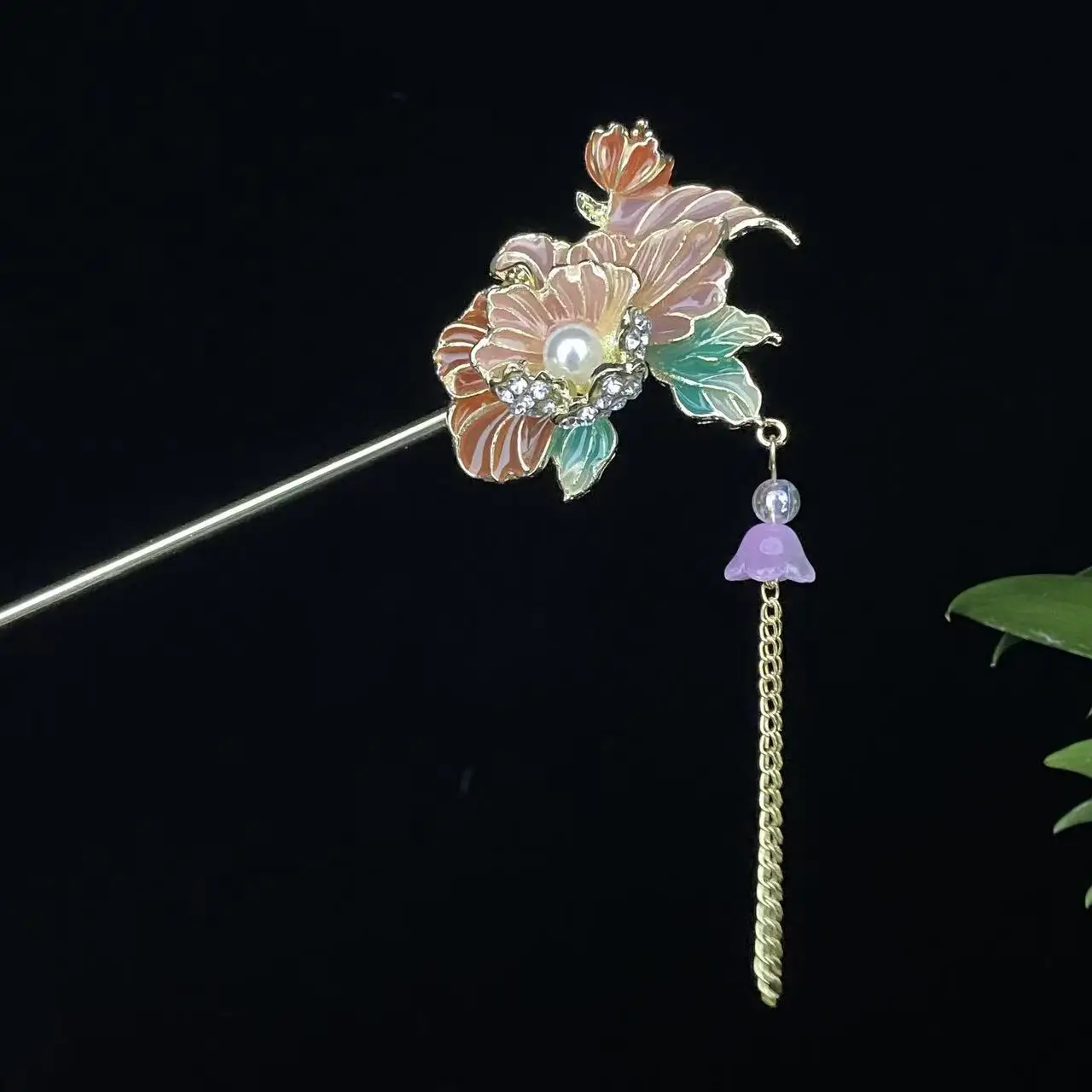 Antique Star Hanfu Hairpin with Pearl Drop - Image 177