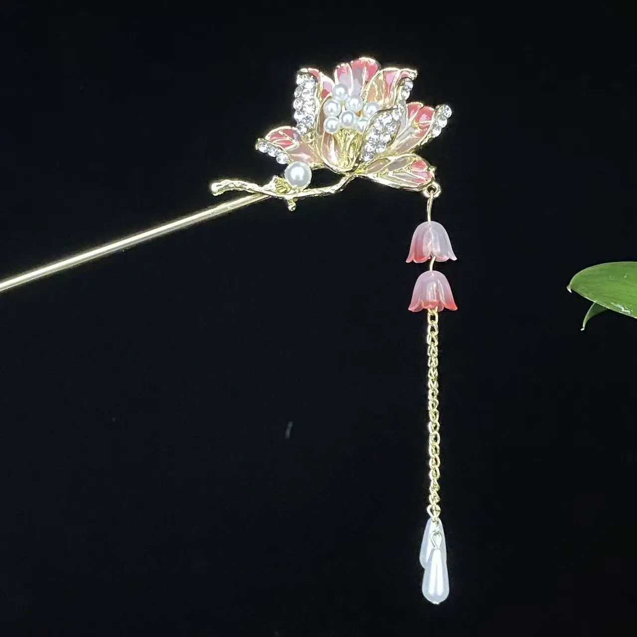 Antique Star Hanfu Hairpin with Pearl Drop - Image 178