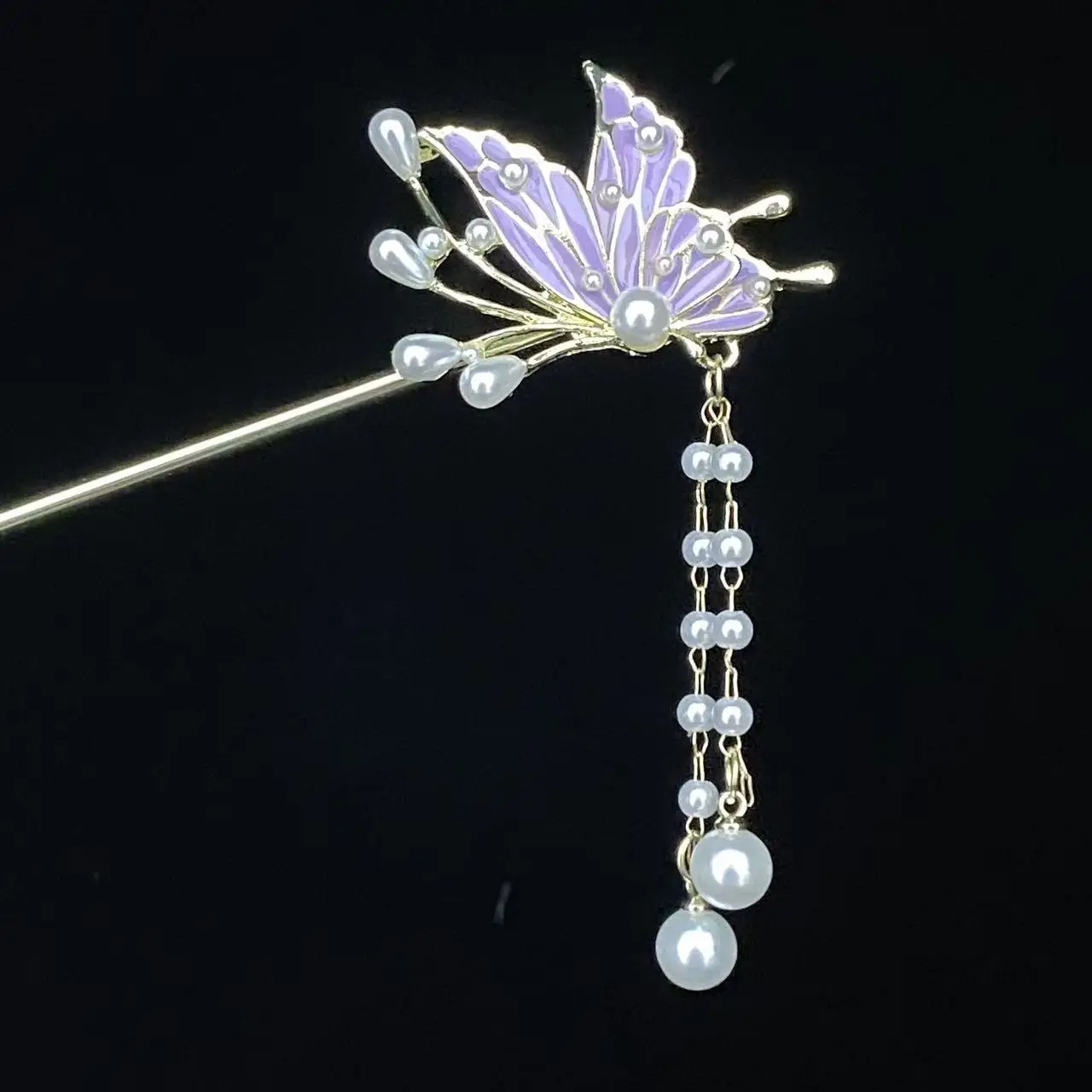 Antique Star Hanfu Hairpin with Pearl Drop - Image 181