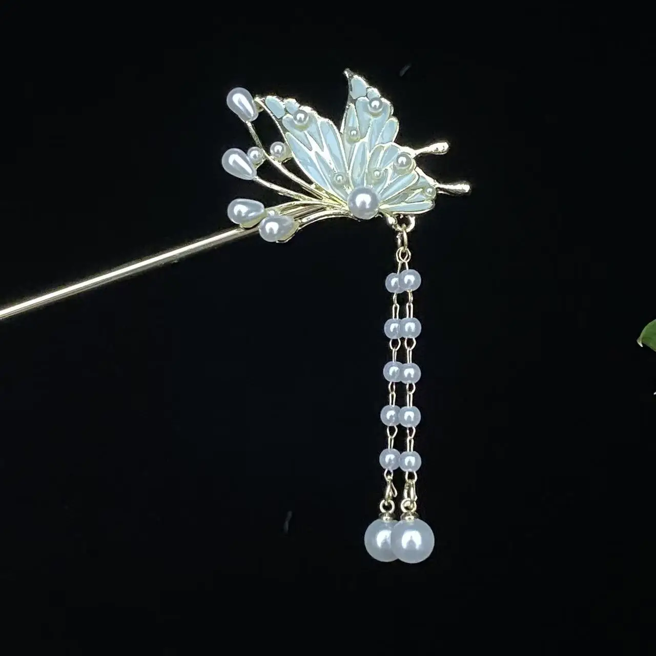 Antique Star Hanfu Hairpin with Pearl Drop - Image 183