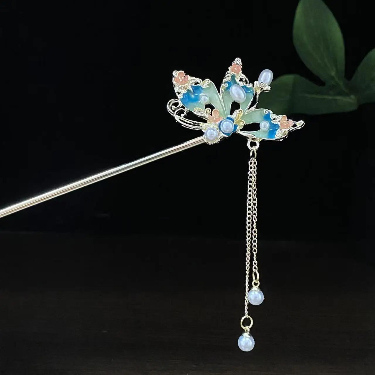 Antique Star Hanfu Hairpin with Pearl Drop - Image 23