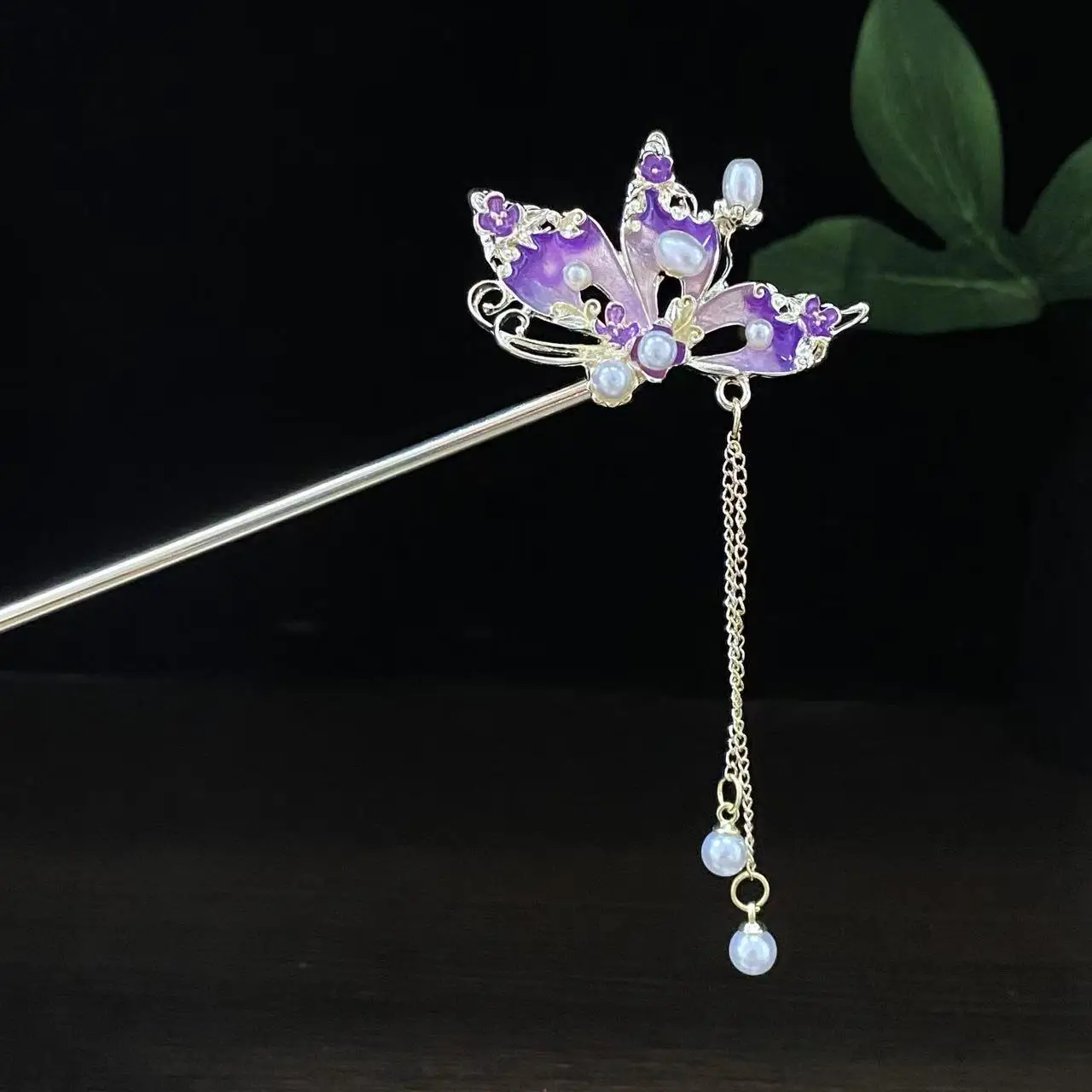 Antique Star Hanfu Hairpin with Pearl Drop - Image 24