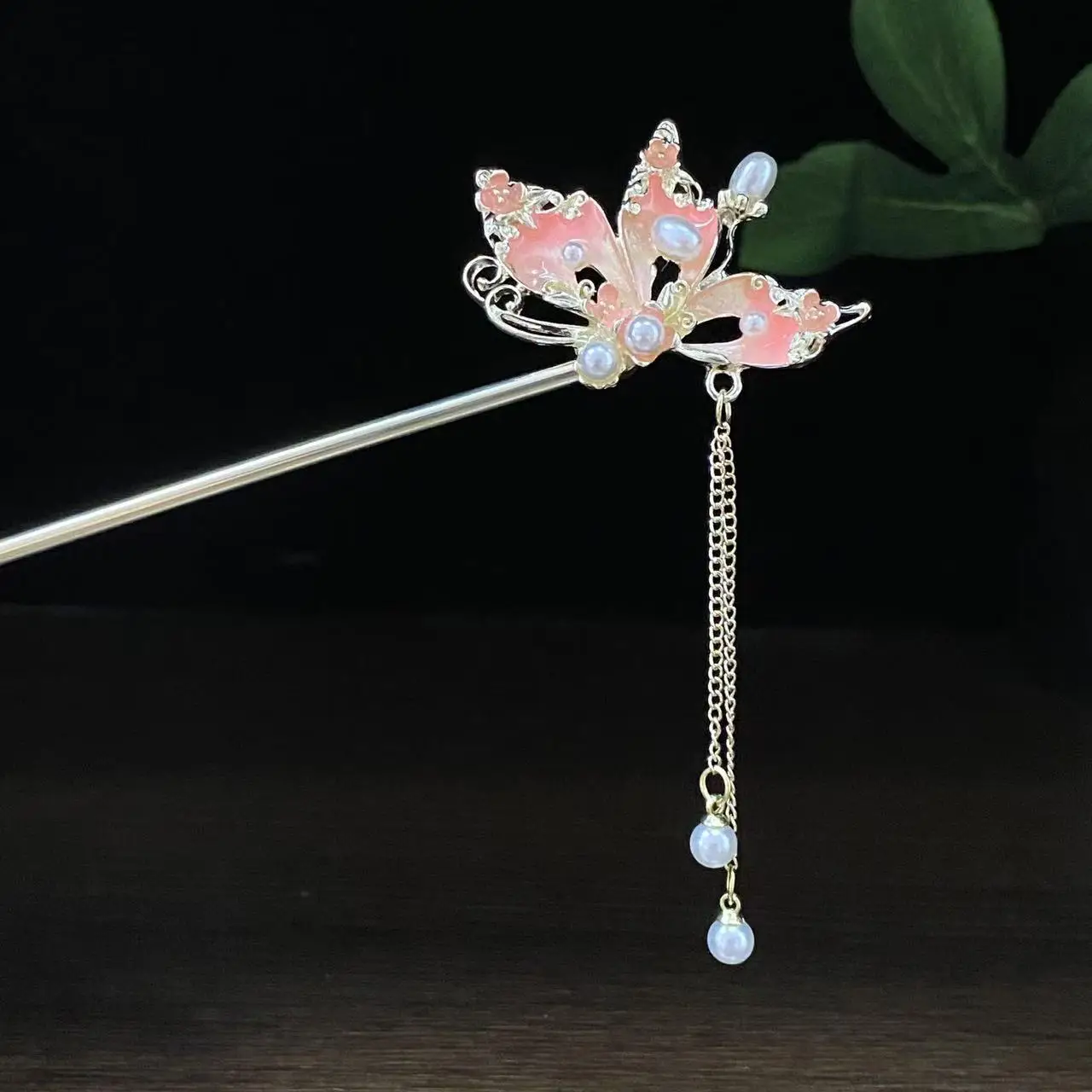 Antique Star Hanfu Hairpin with Pearl Drop - Image 25
