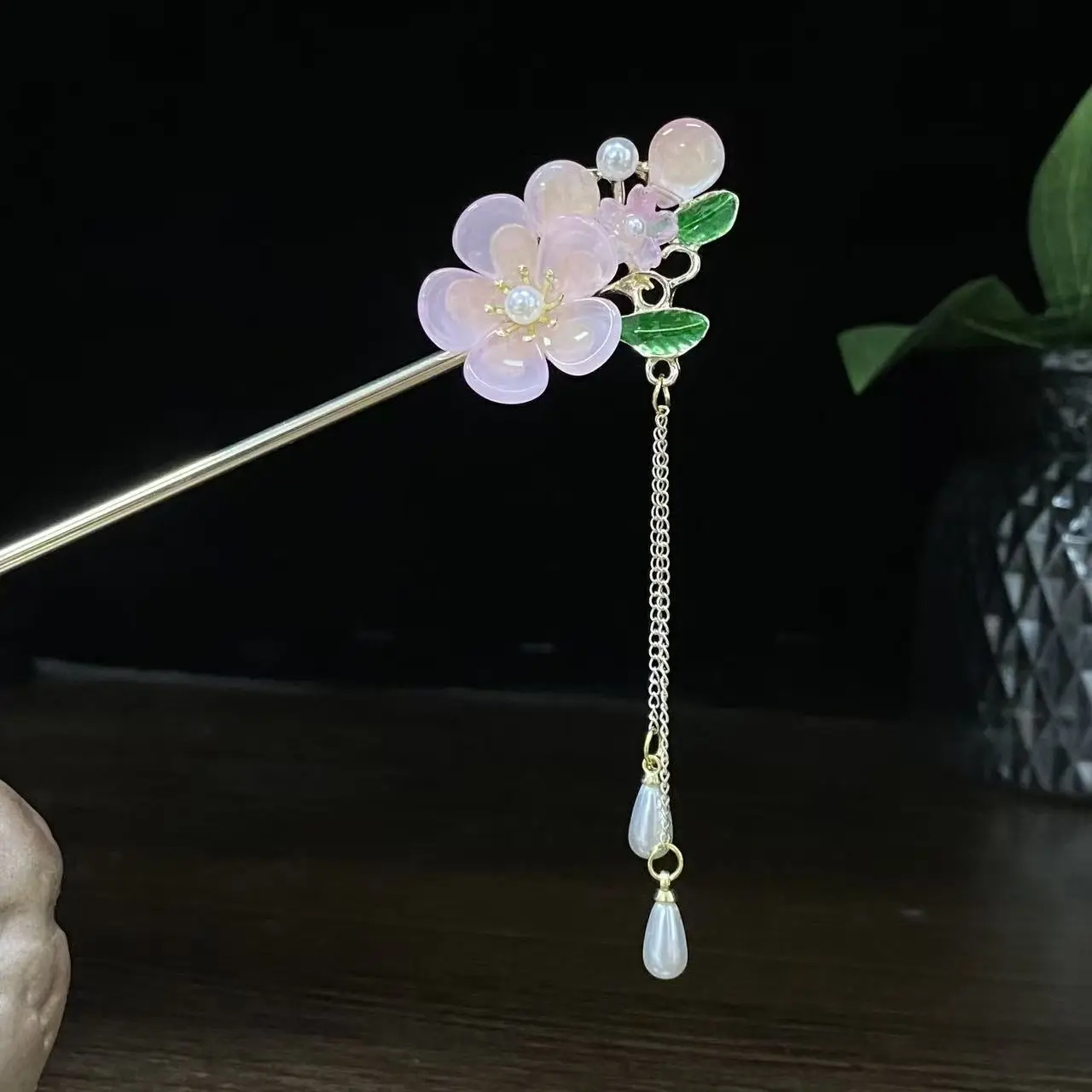 Antique Star Hanfu Hairpin with Pearl Drop - Image 38