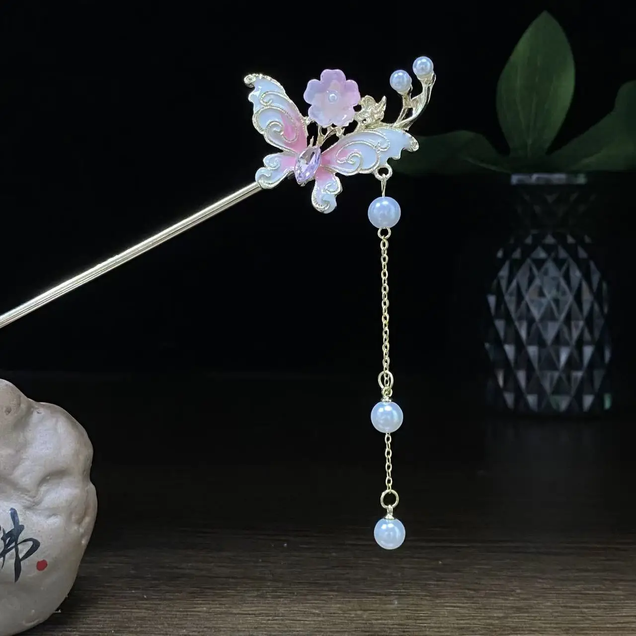 Antique Star Hanfu Hairpin with Pearl Drop - Image 43