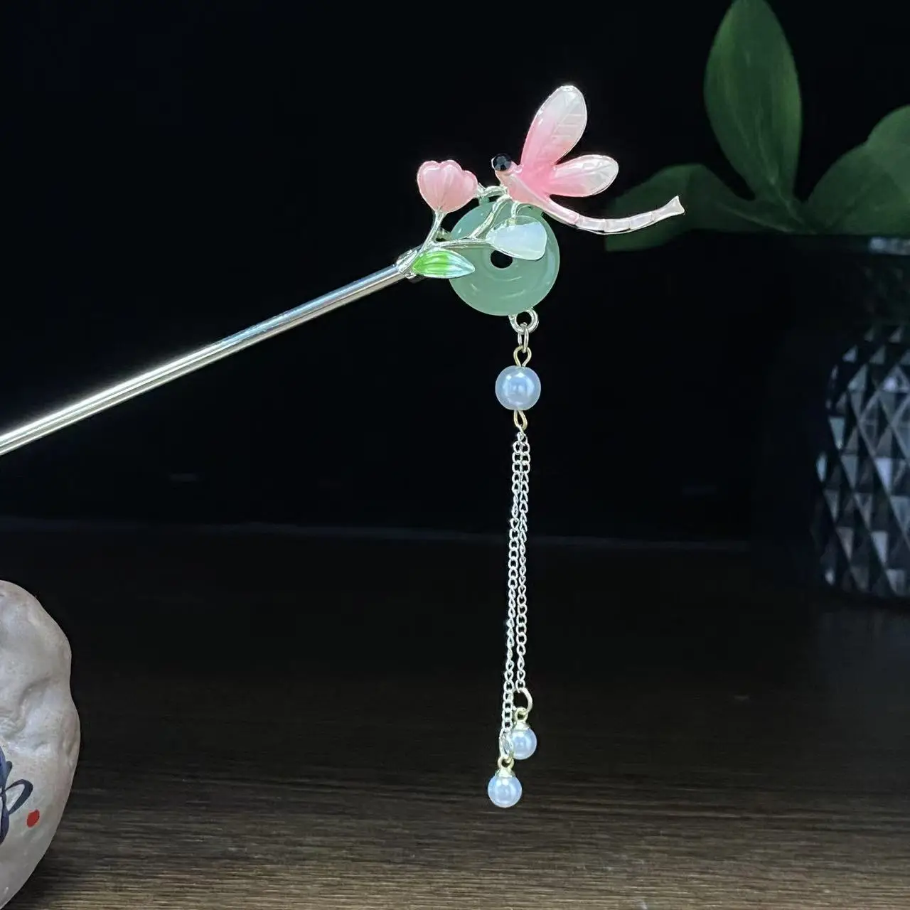 Antique Star Hanfu Hairpin with Pearl Drop - Image 51