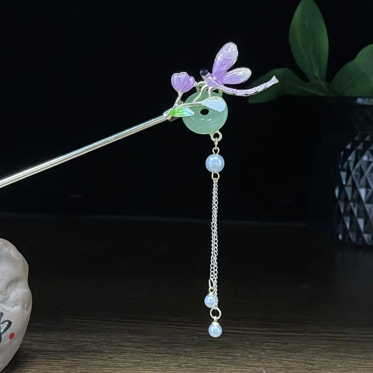 Antique Star Hanfu Hairpin with Pearl Drop - Image 52