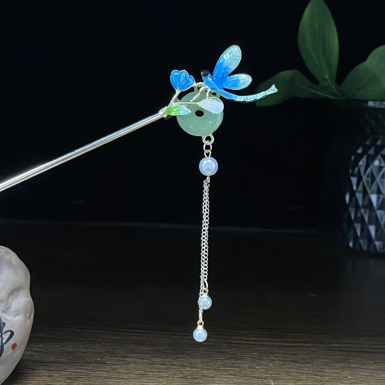 Antique Star Hanfu Hairpin with Pearl Drop - Image 53