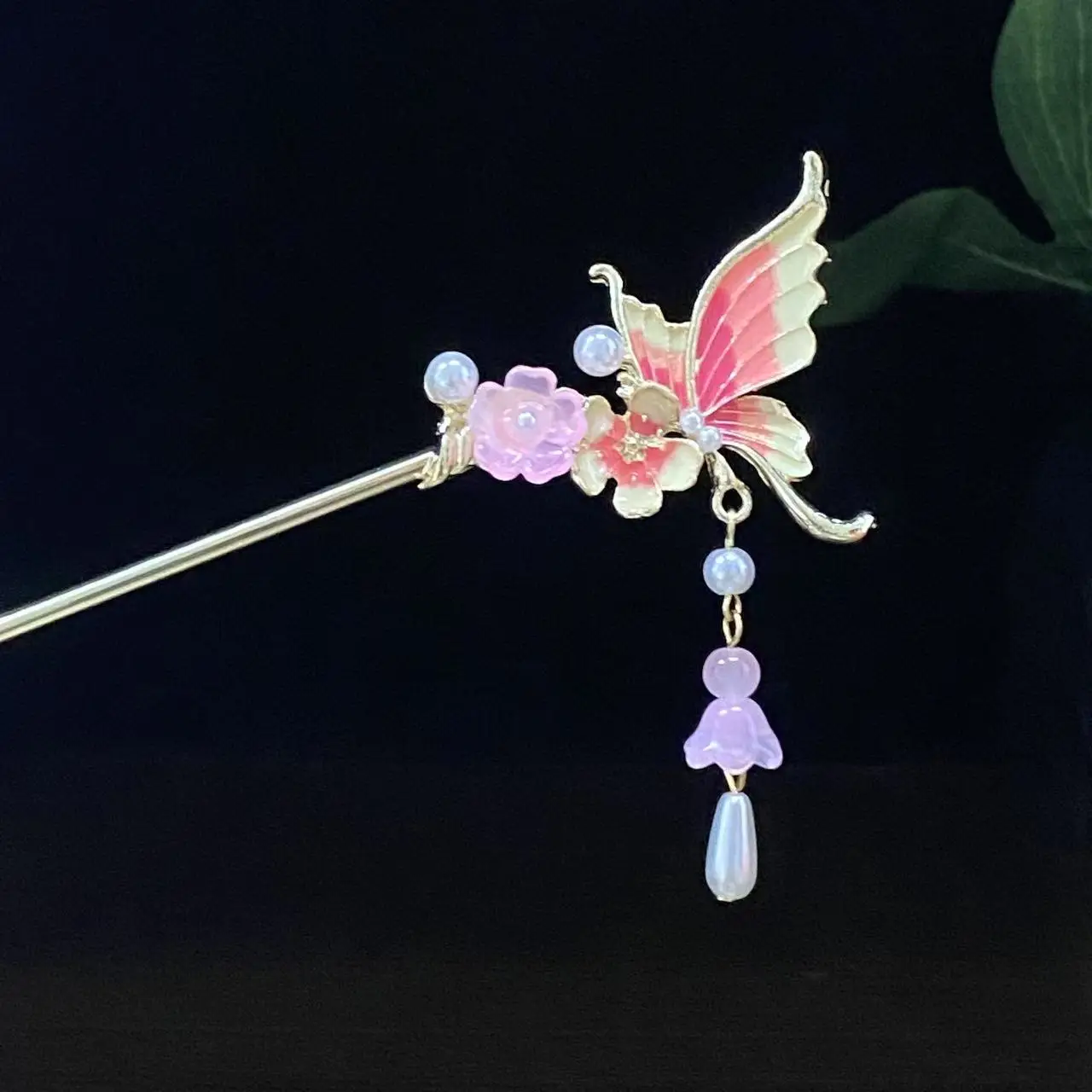 Antique Star Hanfu Hairpin with Pearl Drop - Image 54